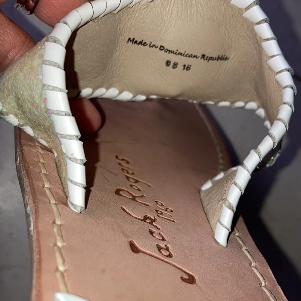 NWOT Jack Rogers thong glitter sandals size 8.5 - Picture 2 of 8